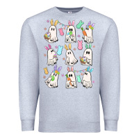 Heather Grey bunny ghost Premium Sweatshirt - MaliasSmallBusiness