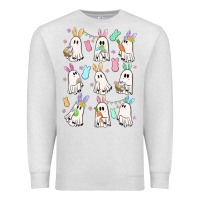 Oatmeal Heather bunny ghost Premium Sweatshirt - MaliasSmallBusiness