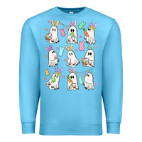 Ocean Blue bunny ghost Premium Sweatshirt - MaliasSmallBusiness