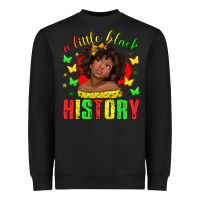 Black a little black history with girl juneteenth Heavyweight Sweatshirt - texasbilliewilder