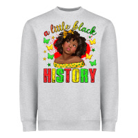 Heather Grey a little black history with girl juneteenth Heavyweight Sweatshirt - texasbilliewilder