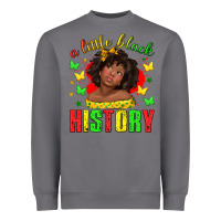 A Little Black History With Girl Juneteenth Heavyweight Sweatshirt | Teevron