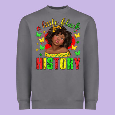 Heavyweight Sweatshirt a little black history with girl juneteenth