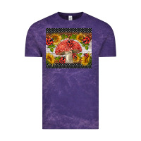 Cloud Purple ladybug mushrooms Vintage Tee - BarkalooDesign
