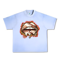 Grape Ice baseball lips Urban Heavy Tee - Zillion Design Studio