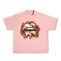 Salmon baseball lips Urban Heavy Tee - Zillion Design Studio