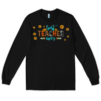 Black best teacher ever 16oz libbey glass Long Sleeve Tee - HRA Design Shop