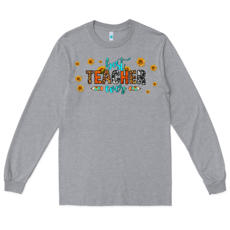 Best Teacher Ever 16oz Libbey Glass Long Sleeve Tee by HRA Design Shop | Teevron