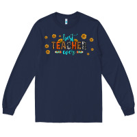 Navy best teacher ever 16oz libbey glass Long Sleeve Tee - HRA Design Shop