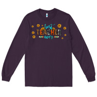 Plum best teacher ever 16oz libbey glass Long Sleeve Tee - HRA Design Shop