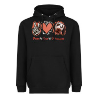 Black Peace Love Dalmatians Heavyweight Hoodie - Jasminsmagicworld