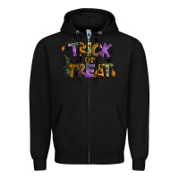 Black trick or treat Zipper Hoodie - BundleAndBundleShop
