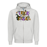 Dove Grey trick or treat Zipper Hoodie - BundleAndBundleShop