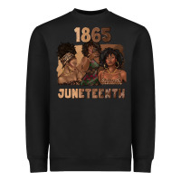 Black 1865 juneteenth melanin with afro Heavyweight Sweatshirt - texasbilliewilder