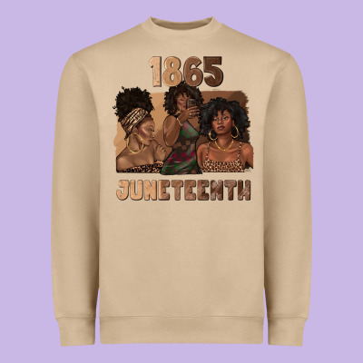 Heavyweight Sweatshirt 1865 juneteenth melanin with afro