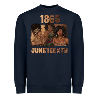 Navy 1865 juneteenth melanin with afro Heavyweight Sweatshirt - texasbilliewilder