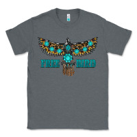 Charcoal Heather turquoise freebird Classic Tee - RanaPortraitStore