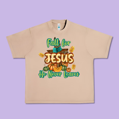 Fall For Jesus He Never Leaves Urban Heavy Tee Designed By Texasbilliewilder