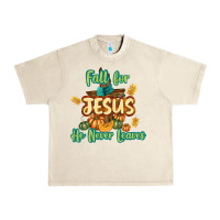 Sandshell Fall for Jesus He Never Leaves Urban Heavy Tee - texasbilliewilder