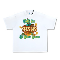 White Fall for Jesus He Never Leaves Urban Heavy Tee - texasbilliewilder