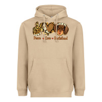 Mushroom Peace Love Dachshund Heavyweight Hoodie - Jasminsmagicworld
