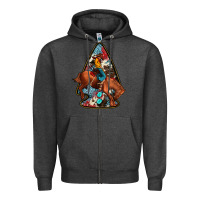 Charcoal Heather arrowhead rodeo Zipper Hoodie - JahusDesignShop