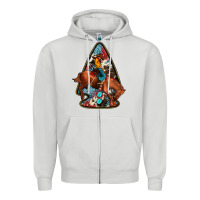 Dove Grey arrowhead rodeo Zipper Hoodie - JahusDesignShop