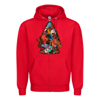 Red arrowhead rodeo Zipper Hoodie - JahusDesignShop
