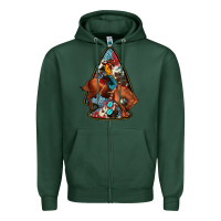 Sports Green arrowhead rodeo Zipper Hoodie - JahusDesignShop
