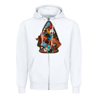 White arrowhead rodeo Zipper Hoodie - JahusDesignShop