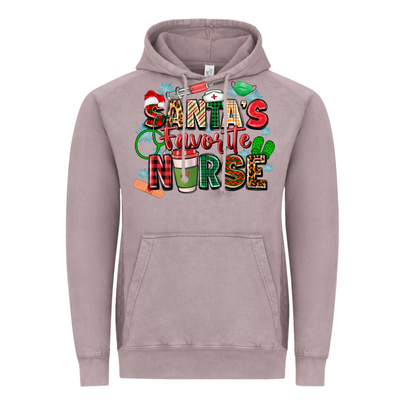 Santa's Favorite Nurse Vintage Hoodie by Zillion Design Studio | Teevron