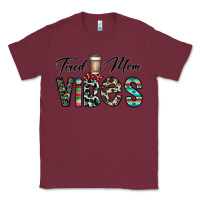 Burgundy tired mom vibes Classic Tee - CowhideDigitalArt