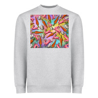 Heather Grey Easter bunny carrot and quail egg Heavyweight Sweatshirt - RanaPortraitStore