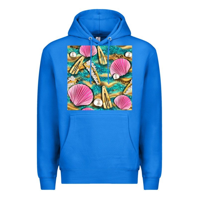 Hair Clasp And Sea Shells With Leopard Beach Seamless Pattern Bbs Premium Hoodie by BundleAndBundleShop | Teevron