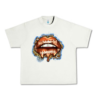 Pistachio american football lips Urban Heavy Tee - Zillion Design Studio
