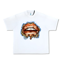White american football lips Urban Heavy Tee - Zillion Design Studio