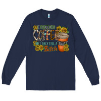 Navy coffee Long Sleeve Tee - RacoonDesign