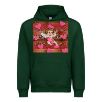 Forest Green valentine's day cupid heart Urban Hoodie - RanaPortraitStore