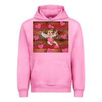 Fuchsia Pink valentine's day cupid heart Urban Hoodie - RanaPortraitStore