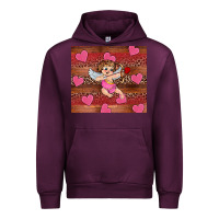 Mauve Wine valentine's day cupid heart Urban Hoodie - RanaPortraitStore