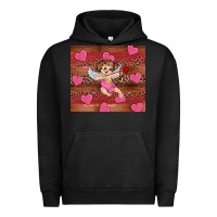 Pigment Black valentine's day cupid heart Urban Hoodie - RanaPortraitStore