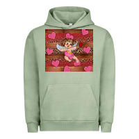 Pigment Oil Green valentine's day cupid heart Urban Hoodie - RanaPortraitStore
