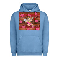 Pigment Pebble Blue valentine's day cupid heart Urban Hoodie - RanaPortraitStore