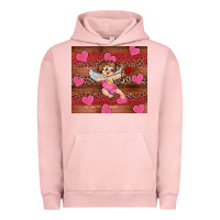 Pigment Salmon valentine's day cupid heart Urban Hoodie - RanaPortraitStore