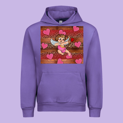 Valentine's Day Cupid Heart Urban Hoodie Designed By Ranaportraitstore