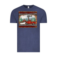 Vintage Denim Christmas farm and truck Vintage Tee - RanaPortraitStore