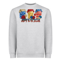 Heather Grey america mason jar Heavyweight Sweatshirt - Zillion Design Studio