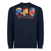 Navy america mason jar Heavyweight Sweatshirt - Zillion Design Studio