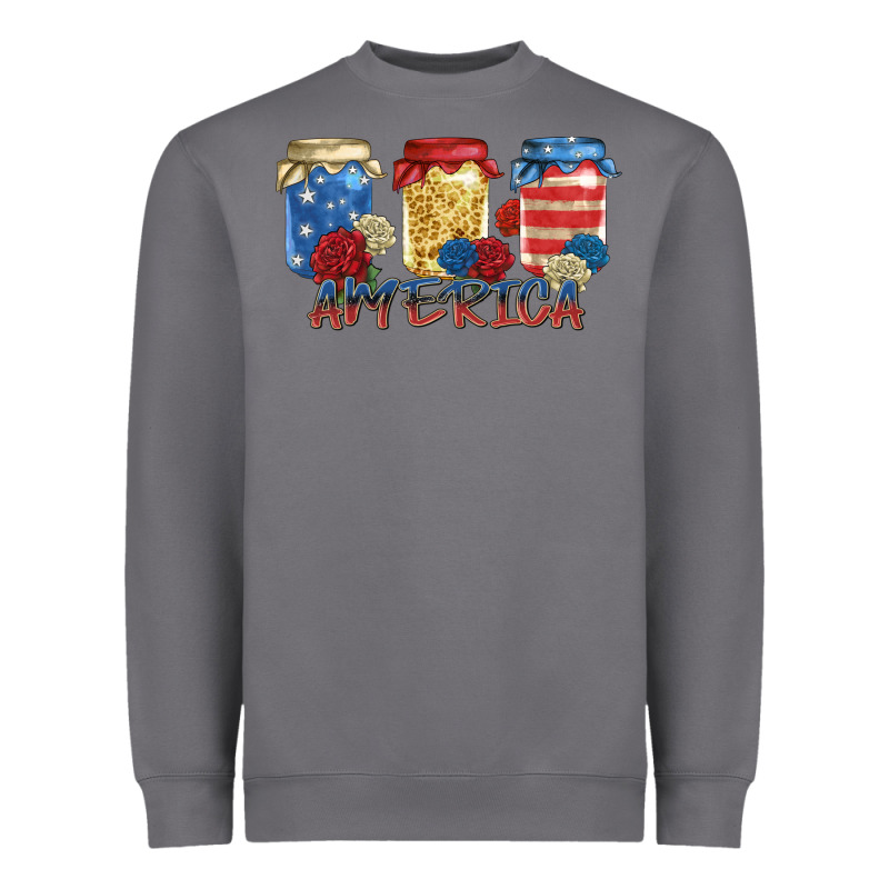 America Mason Jar Heavyweight Sweatshirt by Zillion Design Studio | Teevron