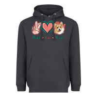 Smoke Peace Love Corgi Heavyweight Hoodie - Jasminsmagicworld